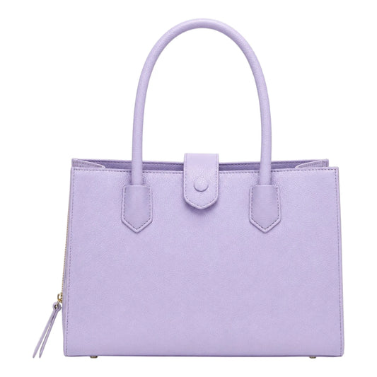 Totevia Women's Lavender Faux Leather Top Handle Tote Handbag