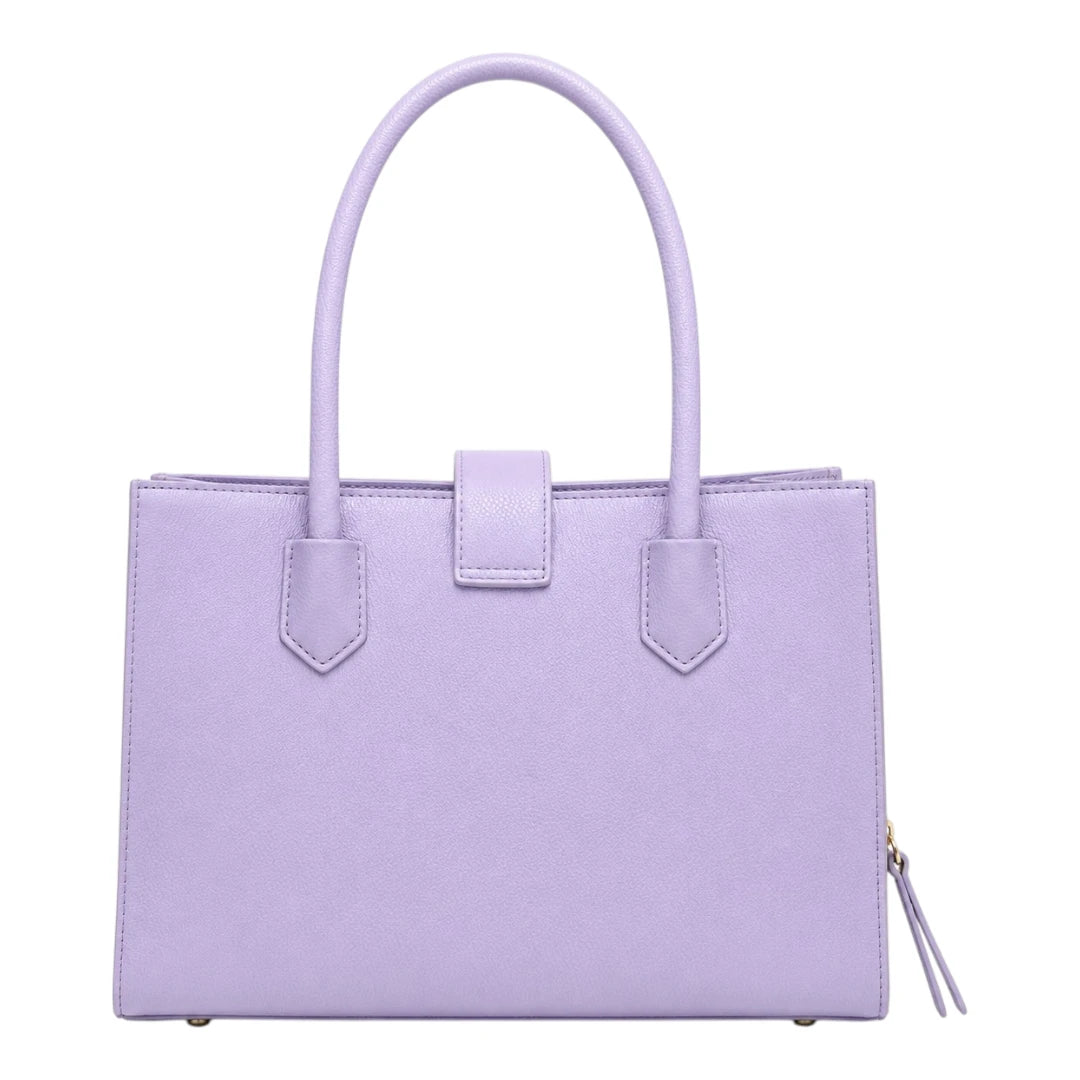 Totevia Women's Lavender Faux Leather Tote Handbag