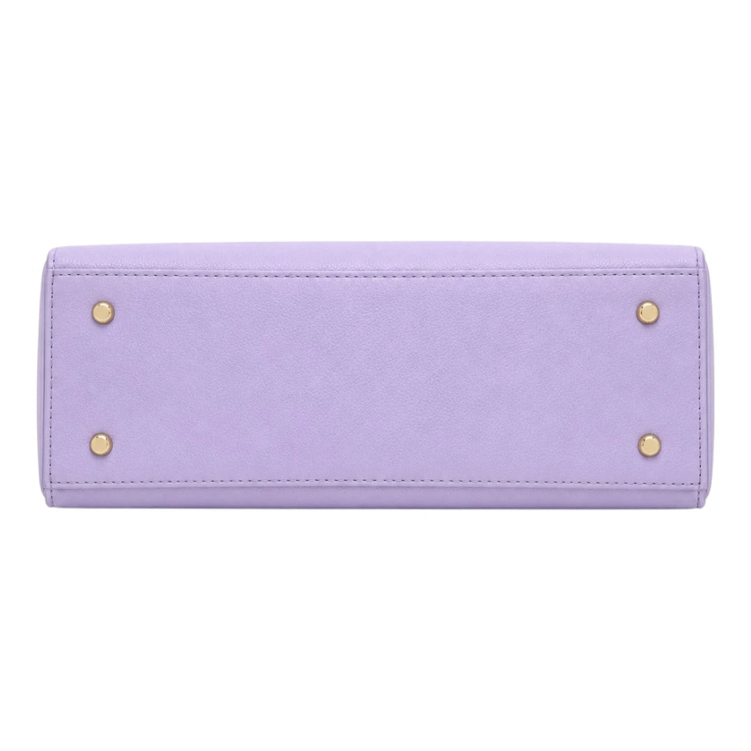 Totevia Women's Lavender Faux Leather Tote Handbag