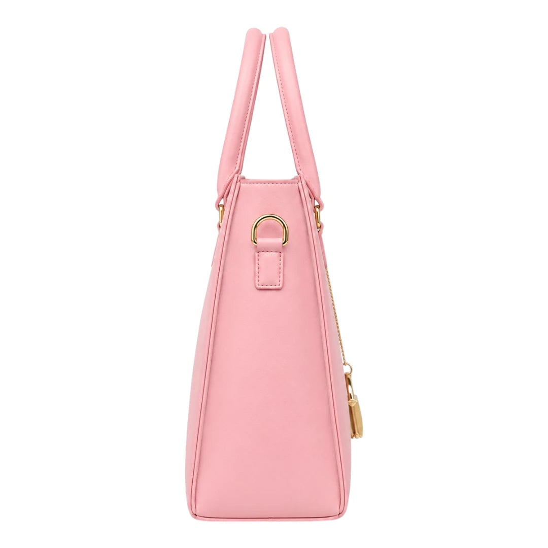 Totevia Women's Pink Faux Leather Tote Bag